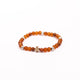 Brǎțarǎ elastic cu cruce metal aurie cu ştras. OT33-241