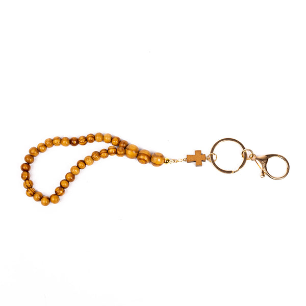 Breloc metanier lemn cu cruce lemn.  OT33-314