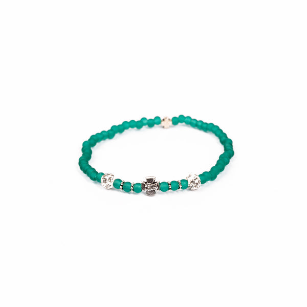 Brǎțarǎ elastic 4 culori si cruce metal.  OT33-243
