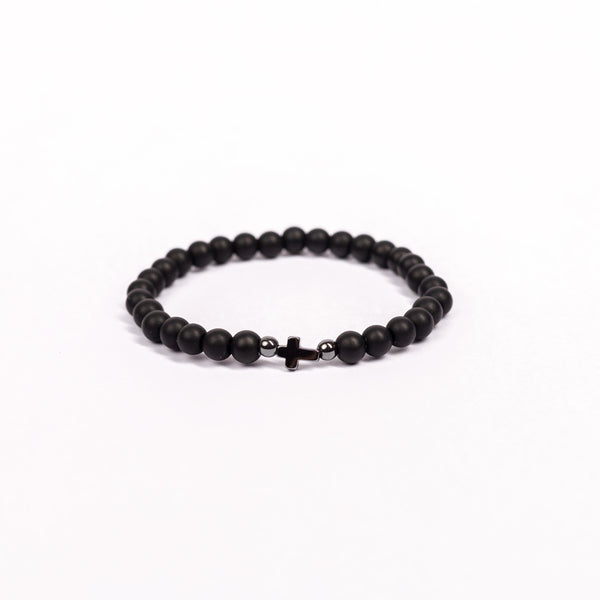 Brǎțarǎ elastic cruce hematit 2 modele pe set.  AB38-2