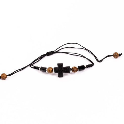 Brǎțarǎ ațǎ cu cruce lemn. OT08-105