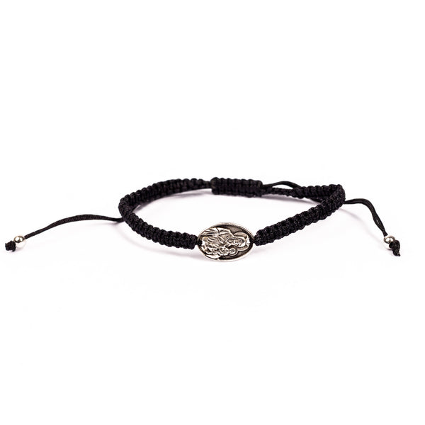 Brǎțarǎ ațǎ cu medalion metal Maica Domnului. OT33-202