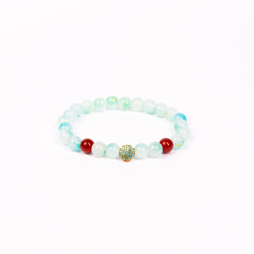 Brǎțarǎ bile piatrǎ si cruce metal aurie