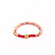 Brǎțarǎ elastic bile marmorate+fațetate si cruce metal aurie.   AB200-33