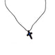 Colier ațǎ cu cruce croşetatǎ neagra.  AB49-3