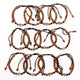 Brǎțarǎ ațǎ bile lemn si medalion NIKA metal.   D37-70