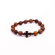 Brǎțarǎ elastic bile lemn si cruce lemn.  OT08-110