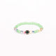 Brățară elastic bile sticlă și cruce metal colorate.  AB300-7