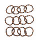Brǎțarǎ bile lemn si cruce metal argintie.  OT33-191