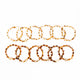 Brațarǎ bile plastic marmorate cu cruce rotundǎ sidef.  AC01-2