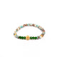 Brǎțarǎ elastic bile marmorate+fațetate si cruce metal aurie.   AB200-33