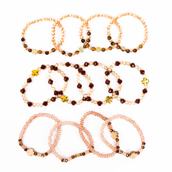 Brǎțarǎ elastic bile fațetate si 3 modele cruci. OT33-273