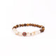 Brǎțarǎ elastic bile marmorate/lemn.  AB200-35