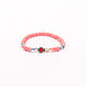Brățară elastic bile sticlă și cruce metal colorate.  AB300-7
