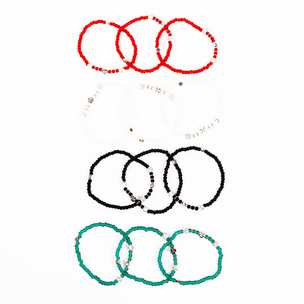 Brǎțarǎ elastic 4 culori si cruce metal.  OT33-243