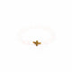 Brǎțarǎ elastic cu cruce aurie hematit.  OT08-179