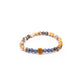 Brǎțarǎ elastic bile marmorate+fațetate si cruce metal aurie.   AB200-33
