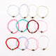 Bratara elastic bile sticle colorate și cruce hematit.  AC01-10