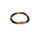Brǎțarǎ bile fațetate/lemn cu cruce metal.  AB200-30