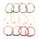 Brǎțarǎ elastic bile marmorate+fațetate si cruce metal aurie.   AB200-33