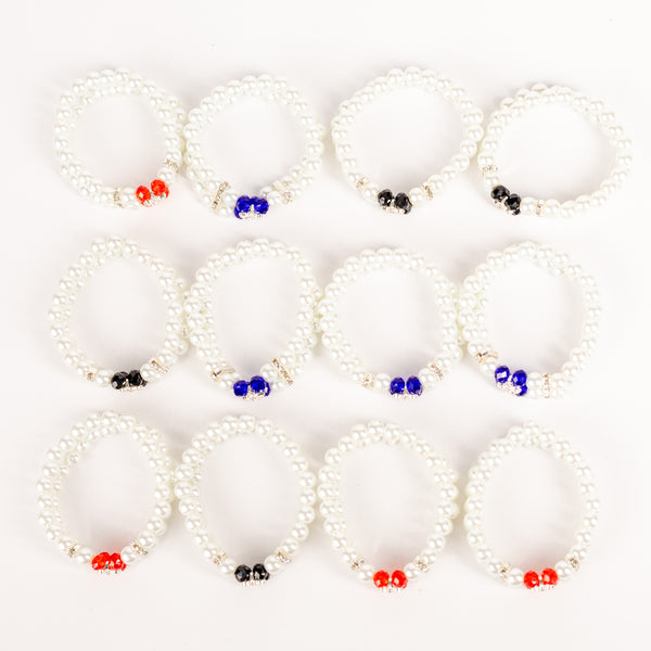 Brǎțarǎ elastic perle pe 2 rânduri.    OT33-264