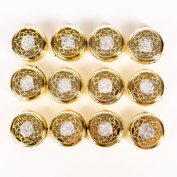 Cutie plastic aurie pentru tǎmâie  5,8cm