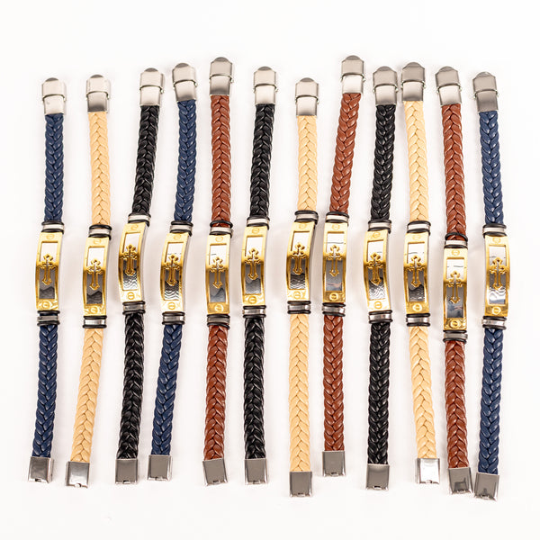 Brǎțarǎ piele impletitǎ.  AC-29-1