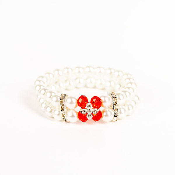 Brǎțarǎ elastic perle pe 2 rânduri.    OT33-264