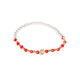 Brǎțarǎ elastic bile fațetate si cruce metal.    T08-171