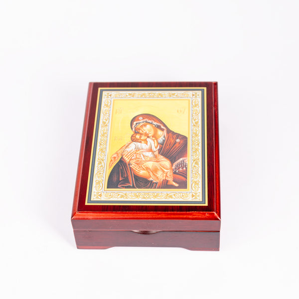 Cutie de bijuterii cu icoanǎ.  AB100-10