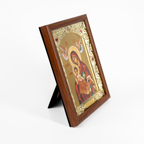 Icoana lemn și metal 20X18 cm.  OT03-25