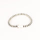 Brǎțarǎ elastic bile piatrǎ si distanțier hematit.  BB04-23