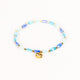 Brǎțarǎ elastic bile cristial si cruce inox.  AC81-1