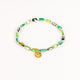 Brǎțarǎ elastic bile cristial si cruce inox.  AC81-1